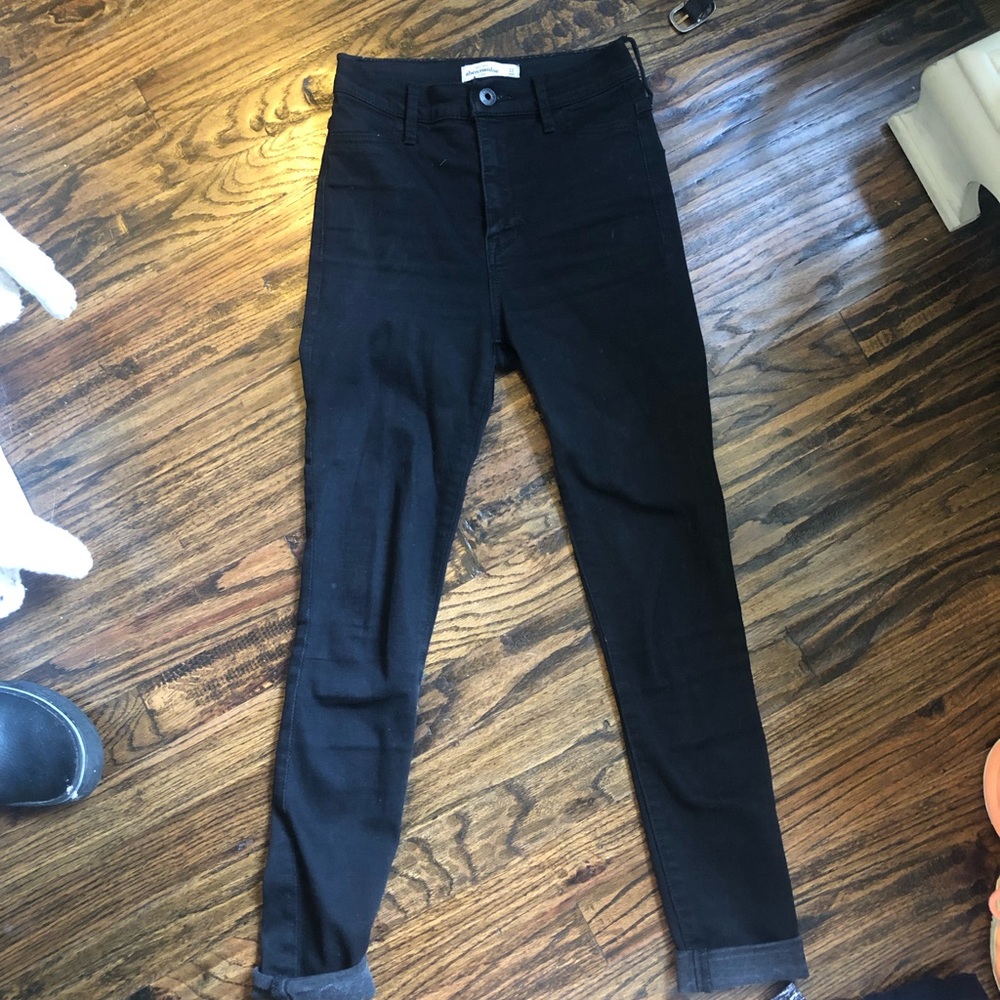 Abercrombie girls black jeans